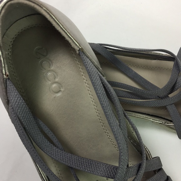 Ecco pewter casual  flats  gently worn - Picture 6 of 8
